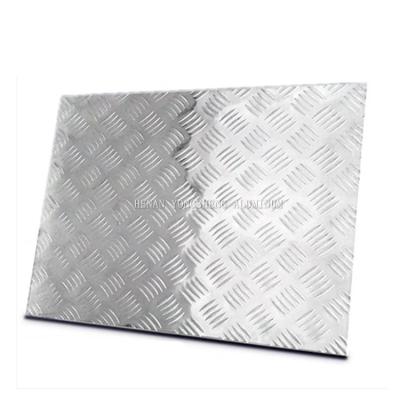 China Construction Factory Price 5 Bars Diamond Aluminum Checkered Plate 1050 1100 3003 5052 Embossed Aluminum Sheet for sale