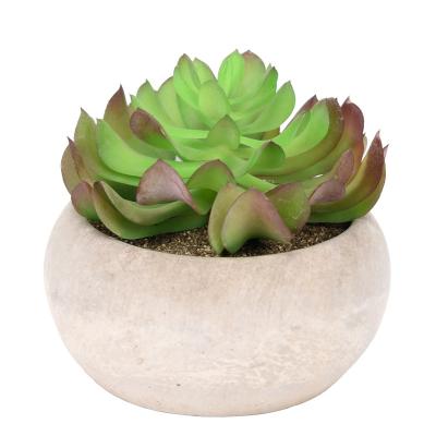 China Small Potted Artificial Plants Indoor Outdoor Decor Greenery HuiCai Decoration Plants In Pots Cement Material for sale