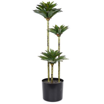 China Indoor Outdoor Decoration Customized Outdoor Indoor Bonsai Artificial Succulent Aloe Tree Plants Branches Vera Vera Decoration for sale