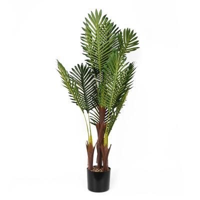 China Outdoor Decoration 90cm HuiCai Decoration Peva Material Indoor Outdoor Artificial Greenery Palm Tree Large 110cm 130cm for sale