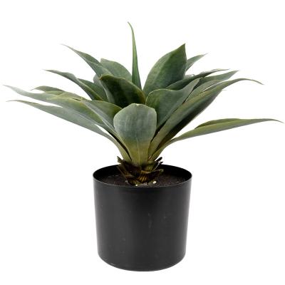 China Large Fake Plant Manufacturer HuiCai Decoration Indor Agave Plastic Artificial Plant Potted Outdoor Green Wholesale for sale