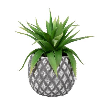 China American Indor Decoration HuiCai Large Fake Aloe Plastic Hanging Plant Artificial Agave Garden Ornaments for sale