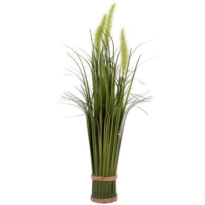 China 70cm Customized Small Bonsai Decor Indoor Outdoor Artificial Onion Green Bristlegrass Rake Grass Decoration 50cm for sale