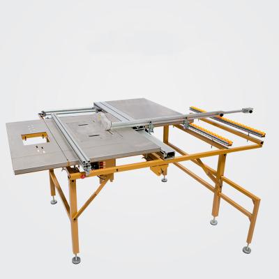 China Mustang MT100 Small Precision Horizontal Panel Saw Wood Sliding Table Saw Woodworking Furniture Portable Cutter Circular Table Saw for sale