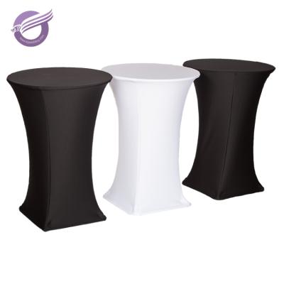 China YT10786 Disposable Customized Wedding Event Stretch Bar Cocktail Table Covers Cloth for sale