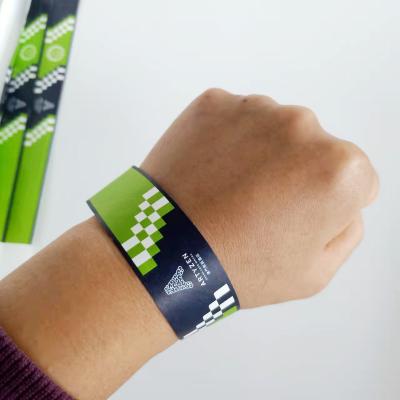 China Professional waterproof/waterproof rfid wristband nfc ticket paper cheap wristband/wristband with QR code for sale