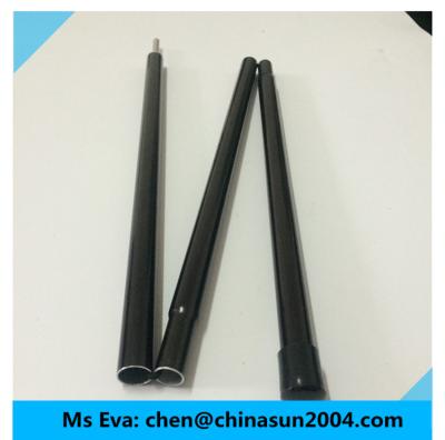 China Industrial Aluminum Black Anodized Sectional Tent Pole for sale