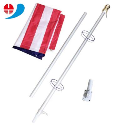 China FLYING Aluminum Rotating Flag Pole Install Flag Pole 5ft/6ft Flag Pole Kit With 3*5ft Flag for sale