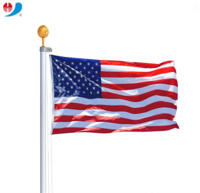 China 16FT/20FT/25FT Outdoor High Quality Aluminum Sectional Flag Pole Kit With 3*5' USA Flag for sale