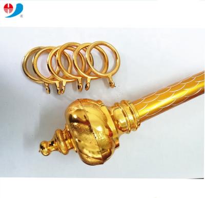 China Light weight top manufacturer of aluminum curtain rod /gold aluminum curtain rod accessories sell for indonesia market for sale