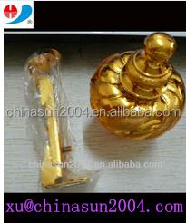 China 24 gold plastic curtain tube finial and brackets for sale