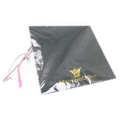 China Viable Wholesale Custom Printed Logo Mirco Fiber Microfiber Glass Cleaning Cloth for sale