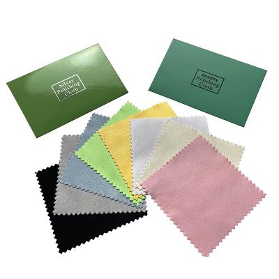 China Customized Jewelry Custom Jewelry Bulk Black Viable Logo Printed Microfiber Wholesale Gold Polishing Cloth With Envelope for sale