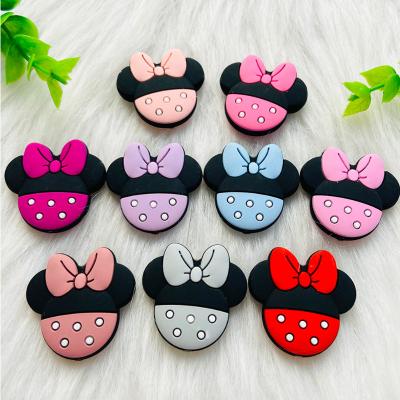 China Soft Toy Baby Teething Beads Food Grade Cartoon Mouse Shape Beads For Necklaces BPA Free Baby Clip for sale