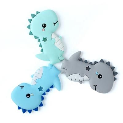 China Soft Animal Toy Dinosaur Baby Teether Rodent Silicone Beads Chew Charms Food Grade Silicone Teether Bead Toy Gift for sale