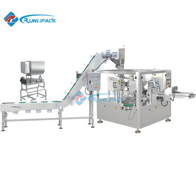 China Salt Water And Food Olives Mix Premade Pouch Packaging Machine for sale