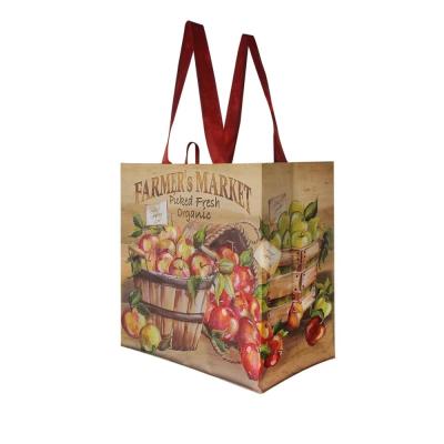 China 100% Eco-Friendly Hot Selling Polypropylene Fabric Grocery Bag Custom PP Nonwoven Shopping Tote Bags for sale