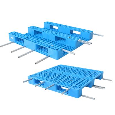 China Heavy Duty 4 Way Single Faced Single Faced Closed Plastic Pallet Price With Steel for sale