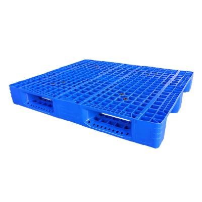 China Warehouse Single Side Large Double Sided Heavy Duty Stackable Blue Recycled Plastic Pallet for sale