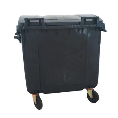 China 1100 Liter Garbage Bin Street Pedal Sustainable Plastic Trash Cans Garden 1100L Waste Bin for sale