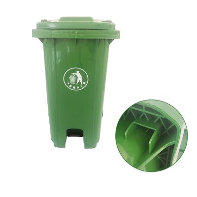 China Outdoor Hygiene 240L Sustainable Bin Large Trailer Classified Plastic Bin 120 Liter Step On Bin for sale