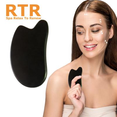 China Comfortable 2023 facial & body jade stone gua sha scraping massage tool christmas gift 2023 for sale