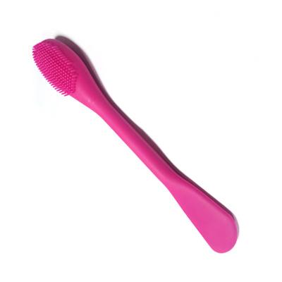 China Flat Brush Private Label Acceptable Diy Mask Brush Applicator Silicone Face Flat Mask Brush for sale