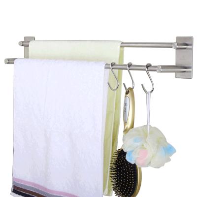 China Heater Pure 304 Stainless Steel Bathroom Accessories Wall Mounted Bathroom Towel Hanger for sale