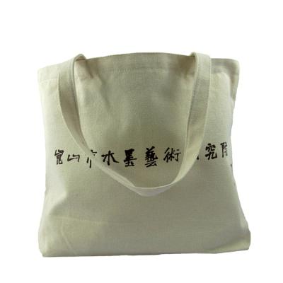 China Wholesale Promotional Printed Handled Natural Cotton Canvas Eco Canvas Tote Bag Printed Shopping Tote Bag for sale