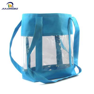 China 2020 Insulation Bag PVC Oxford Custom PVC Shopping Bag Fashion PVC Handled Portable Reusable Shopping Tote Bags Transparent for sale