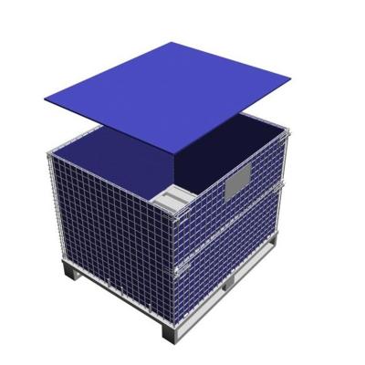 China Good Sale Non-slip Mesh Pallet Logistics Foldable Pallet Box Single Faced Foldable Warehouse for sale