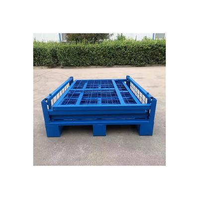 China Non-slip Industrial Collapsible Pallet Box Warehouse Heavy Metal Pallet Cage for sale