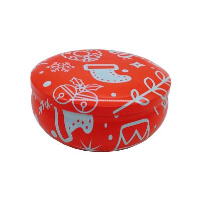 China Recyclable Round Tin Boxes For Christmas Chocolate Wholesale Tin Box Hot Selling Small Tin Box for sale