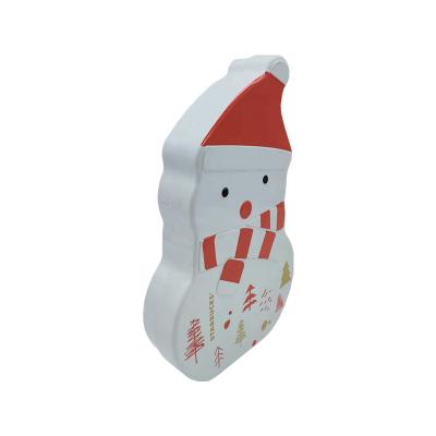 China Recyclable Snowman Tin Box For Christmas Gift Tin Boxes For Chocolate Christmas Tin Box 2021 for sale