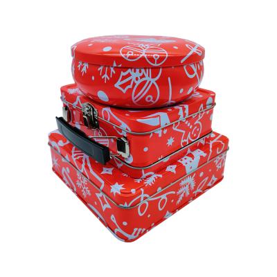 China Food Grade Tin Box Packaging Candy Instruments Gift Cookies Tin Container Boxes Christmas Tin Box 2021 for sale