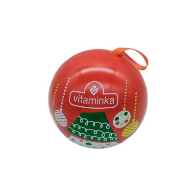 China Customized Recyclable Tin Boxes in Ball Shape Food Grade Tin Boxes for Decorative Candy Sugar Gift Christmas Metal Box for sale