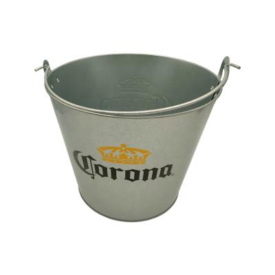 China Sustainable Beer Bucket Vintage Cooler Ice Bucket With Bottle Opener And Handle for sale