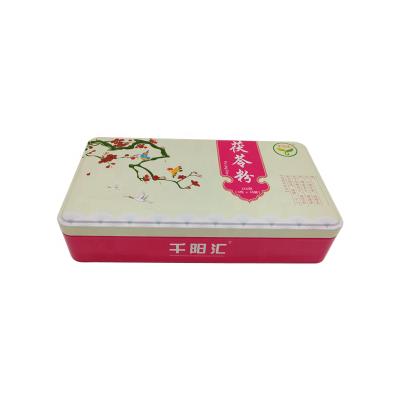 China Medicine Rectangle Tin Box For Supplements Health Care Products Tin Box With Custom Printing for sale