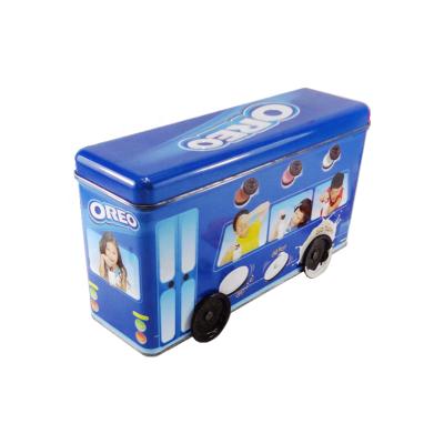 China New Lovely Small Food Gift Decoration Hot High Quality Storage Car Bus Metal Tin Box Package for sale