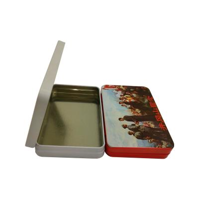 China Business& Flip Lid Small Tin Shopping Box For Package Business Card Small Rectangle Metal Tin Boxes for sale