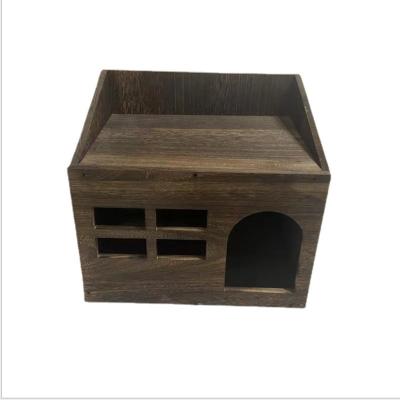 China Living Room Cat House Cage Cat House Bedside Table One Wooden Pet Furniture Cat House Movable Wooden Cat Cage Modern Design Small Small for sale