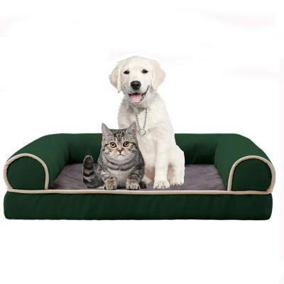 China Pet Supplies Pet Sofa Memory Foam Bed Dog Cooling Hot Selling Non-Slip Washable Mat Large for sale