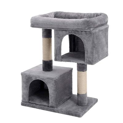 China Wholesale Cat Tree Cat Climbing Frame Cat Nest Pet Wooden Game Cat Climbing Frame for sale