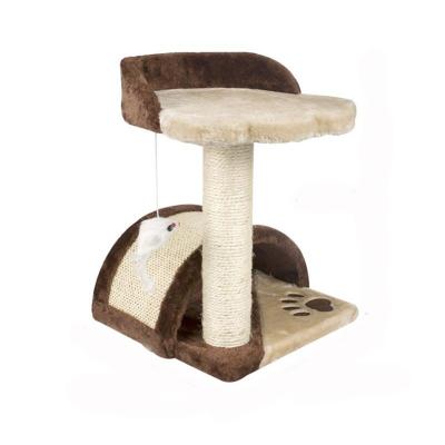 China Cat Climbing Toys Small Sisal Cat Tree Column Claw Arch Bridge Cat Scratch Board Nest for sale