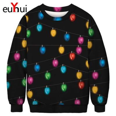 China Factory wholesale anti-shrink Christmas Yuehui digital printing plus size women's pullover sweatshirt unisex hoodie for sale