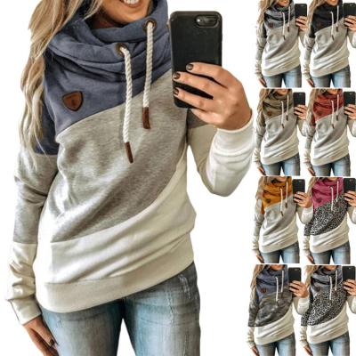 China Yuehui viable wholesale hot sale stitching custom logo hoodies splicing plus size casual women's hoodies for sale