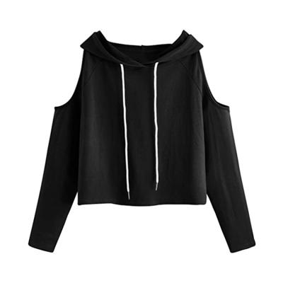 China Anti-pilling Custom Embroidered and Printed Shoulder Hoodie Breathable Sweatshirts Made for Women Casual Plain Regular for sale