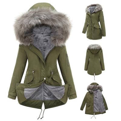 China Anti-wrinkle China supplier winter zipper coat plus thickening velvet stripper jacket woman plus size jacket for sale