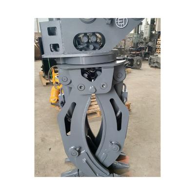 China Truss Digger Hydraulic Rotating Log Sorting Grapple Clamp Hydraulic Rotation Grapple Log Grapple for sale