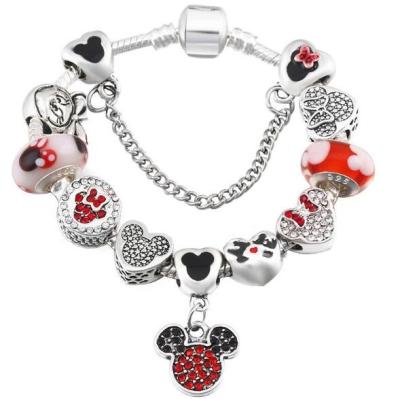 China Fashionable DIY Mickey Girls Charm Bracelet Kids Smart Wristband for sale